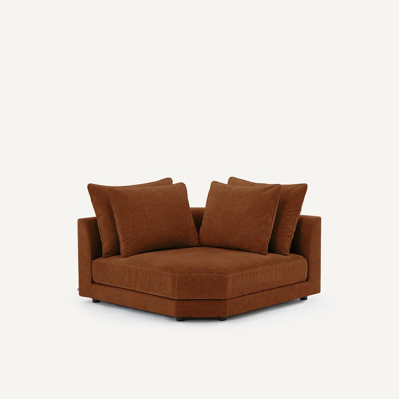 Am.pm Modulares Ecksofa Aus Chenille-velours, Tiberio