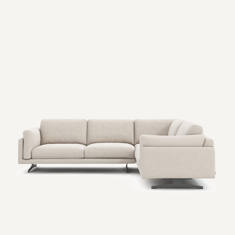 Am.pm Ecksofa, Aus Meliertem Leinen, César