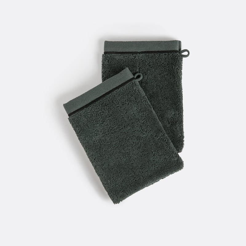La Redoute Interieurs Set Mit 2 Waschhandschuhen Aus Gekämmter Baumwolle 675 Gr/m2, Victor
