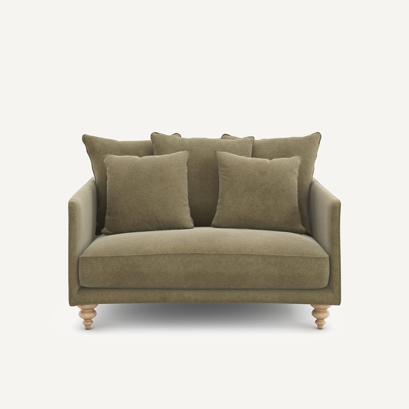 Am.pm Kompaktes 2-sitzer-sofa Aus Leinenvelours, Lazare