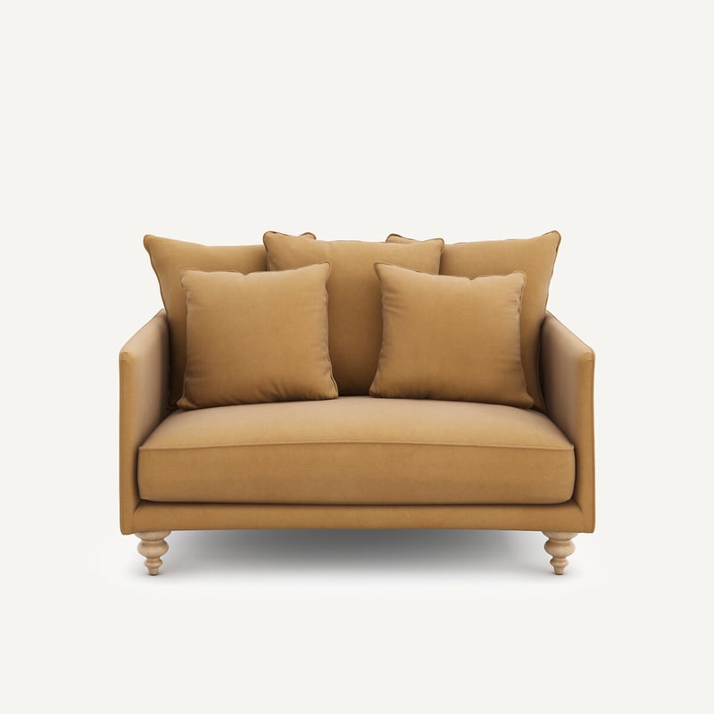 Am.pm Kompaktes 2-sitzer-sofa Aus Leinenvelours, Lazare