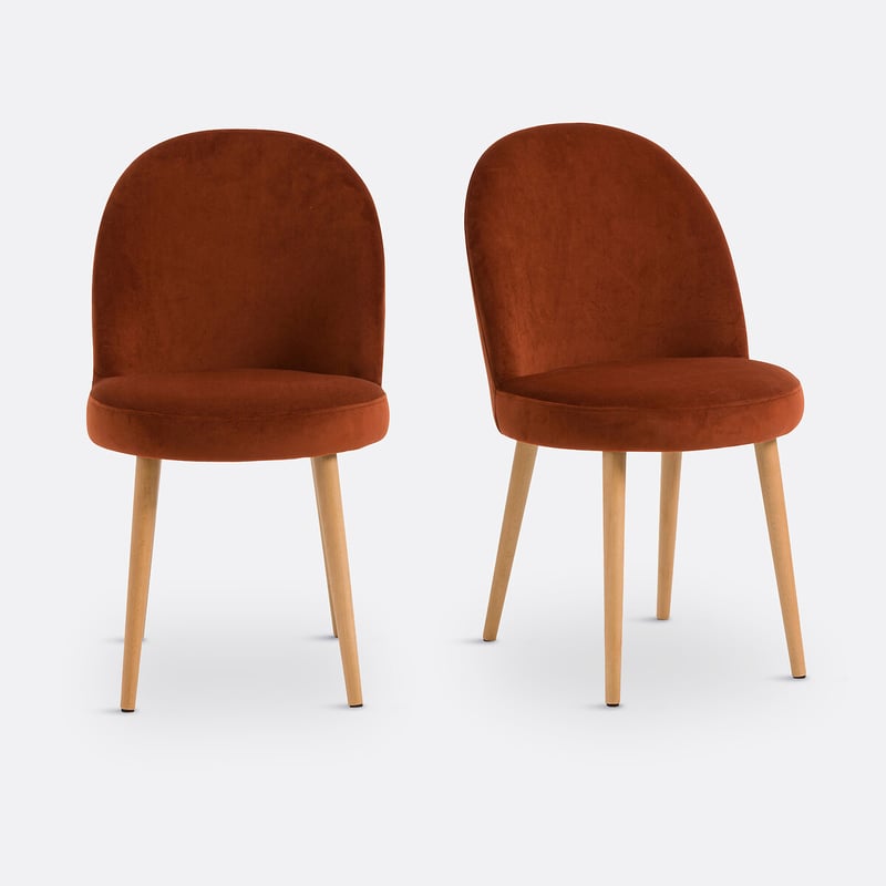 2er-set Stühle Inès, Samt