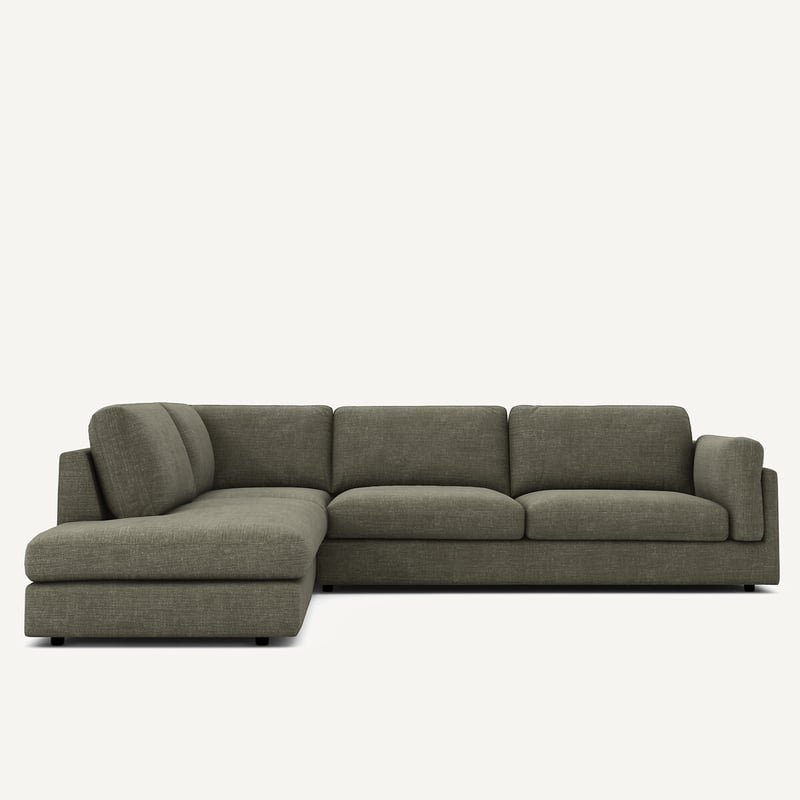 Am.pm Ecksofa Mit Chaiselongue Aus Baumwolle Und Leinen, César