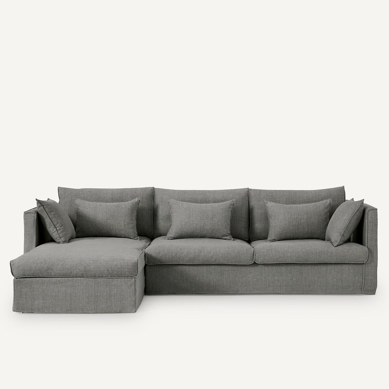 Am.pm Ecksofa, Aus Baumwolle Und Leinen, Camille