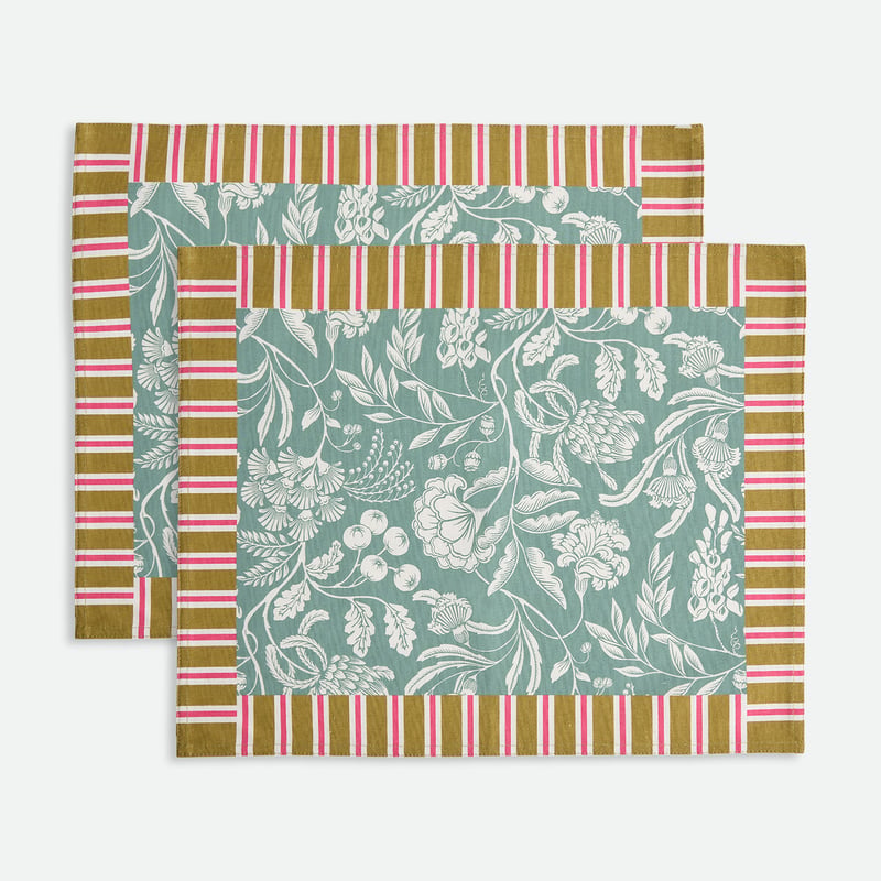 La Redoute Interieurs 2er-set Bedruckte Tischsets Linda Aus Baumwolle