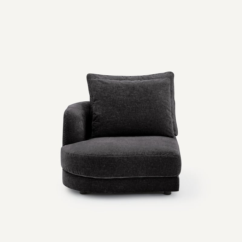 Am.pm Halbes Sofamodul Tiberio Links, Aus Chenille-samt