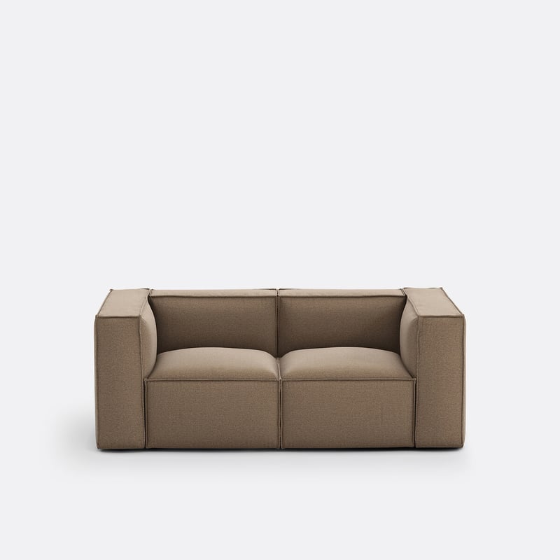 Modulares 2-sitzer-sofa Seven, Aus Strukturgewebe