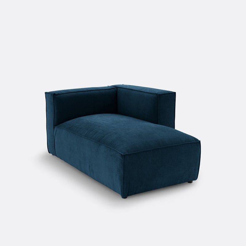 Meridianelement Seven Für Modulares Sofa, Aus Samt Mit Struktureffekt
