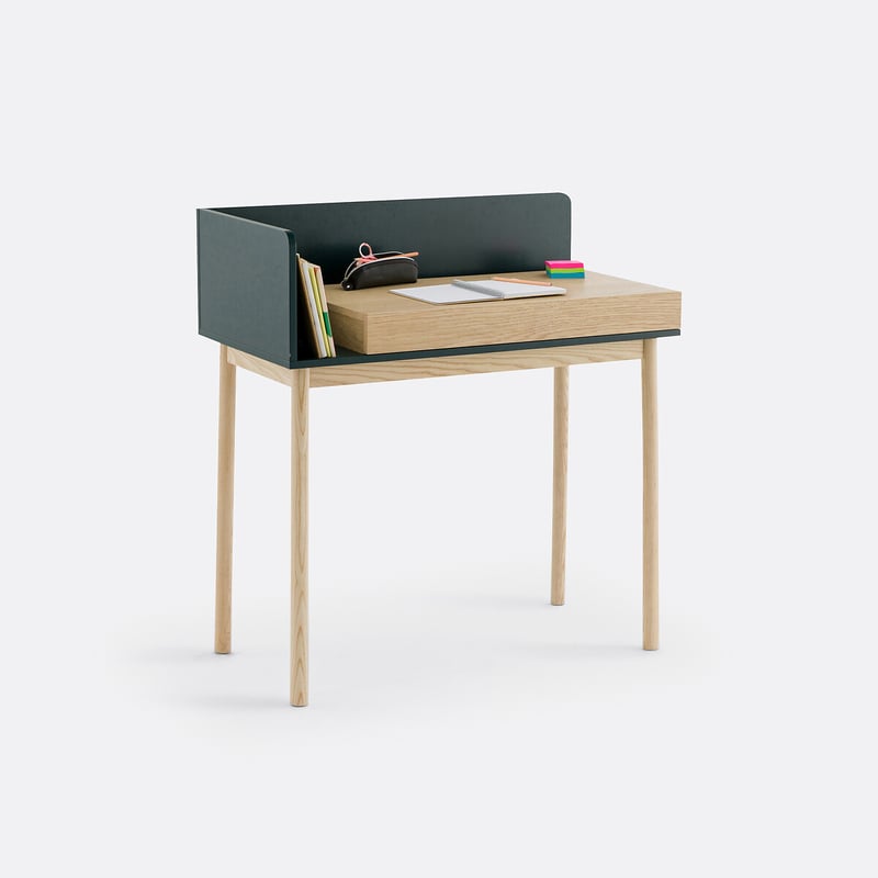 La Redoute Interieurs Schreibtisch Graphy Mit 1 Schublade, Eichenfurnier