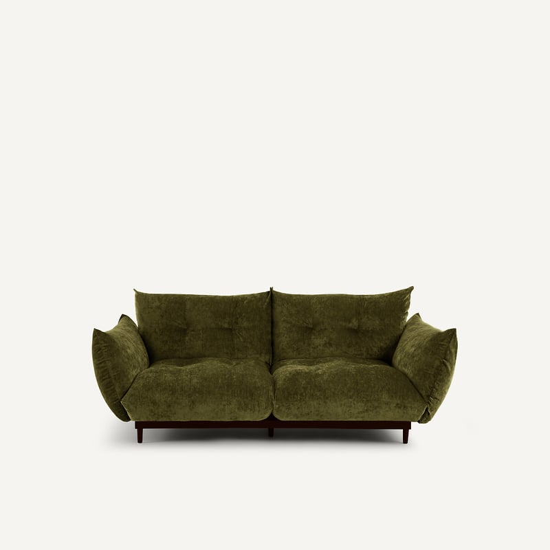Am.pm Kompaktes Sofa, 3-sitzer, Aus Gemischtem Velours, Vitoria
