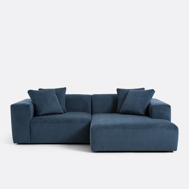 Ecksofa Liora, Rechts, 3-sitzig, Aus Cordsamt