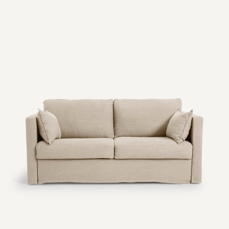 Am.pm 3-sitzer-sofa, Umwandelbar, Aus Dickem Stonewashed Leinen, Neo Kinkajou