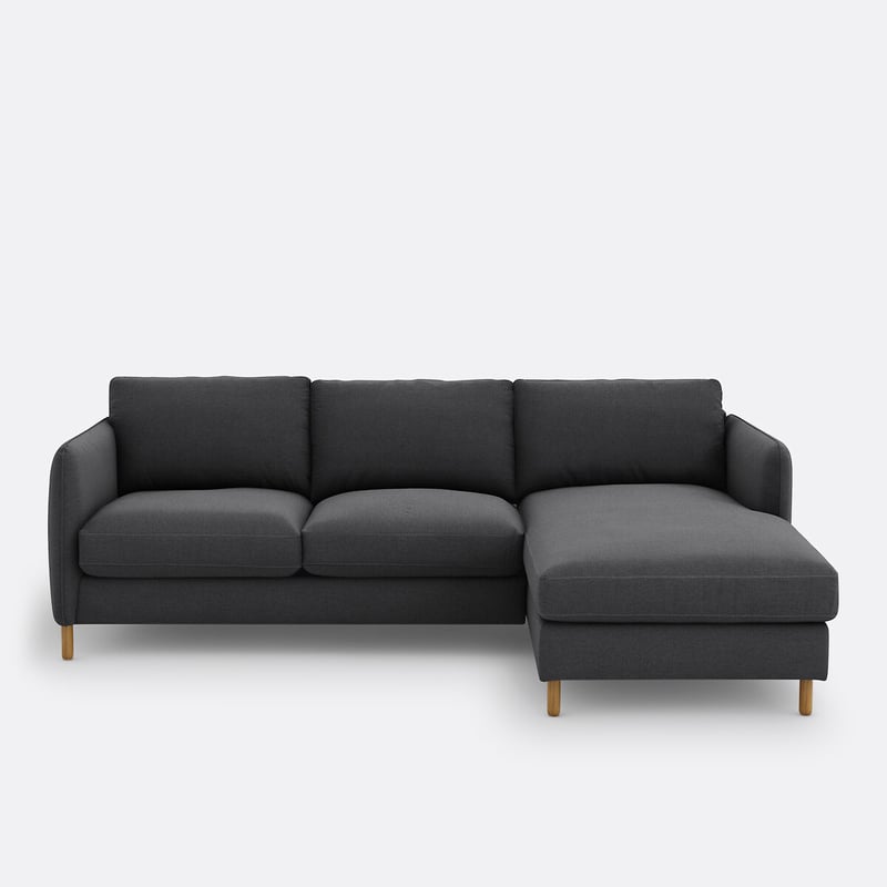 Ecksofa Loméo, Rechtwinklig, 4-sitzer, Aus Polyester