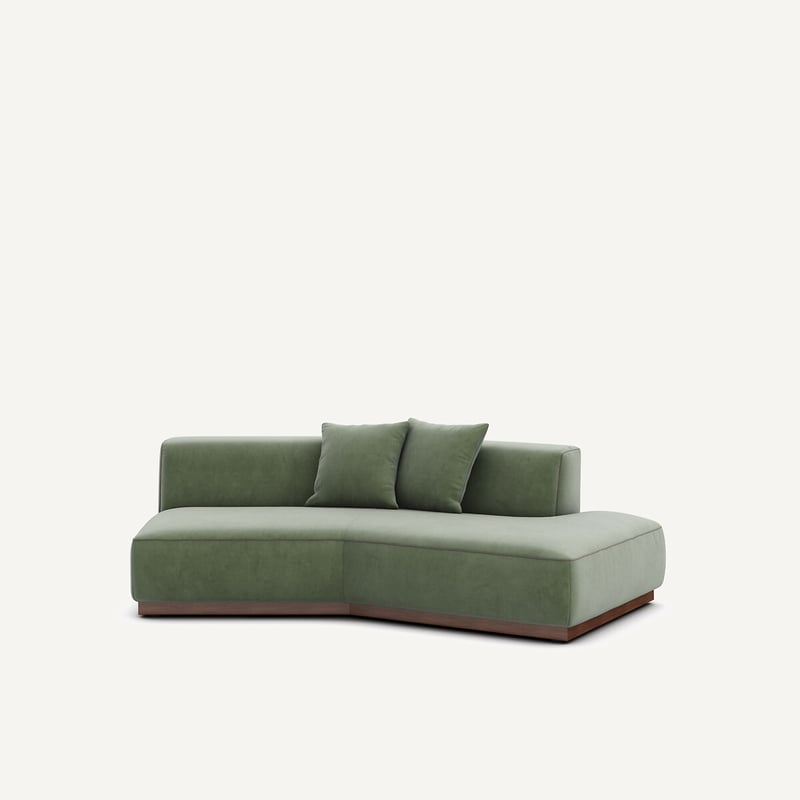 Am.pm Halbes Gerades Sofa Aus Samt, Jacopo
