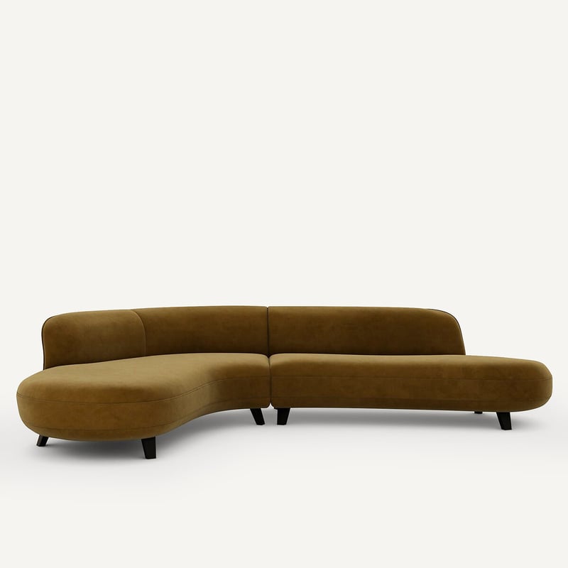 Am.pm X Emmanuel Gallina Ecksofa Aus Samt, Rosebury, Design Emmanuel Gallina