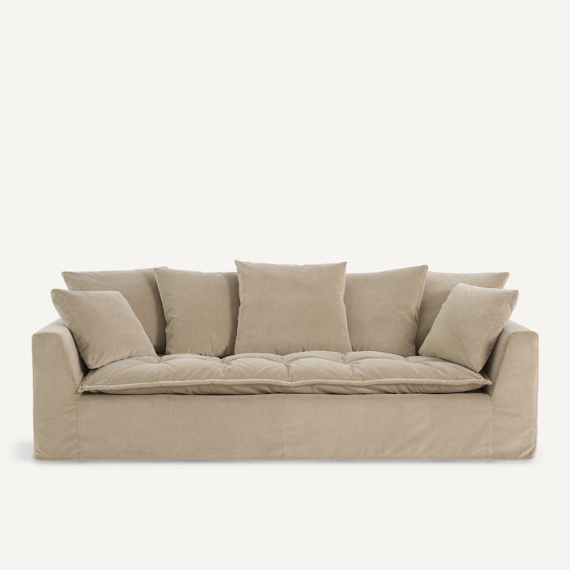 Am.pm Sofa Aus Stonewashed Velours, Otavia