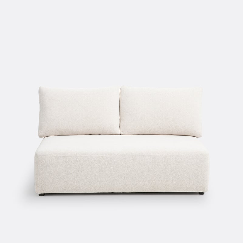 Modulare 2-sitzer-sitzbank Aus Chenille Meliert Monica