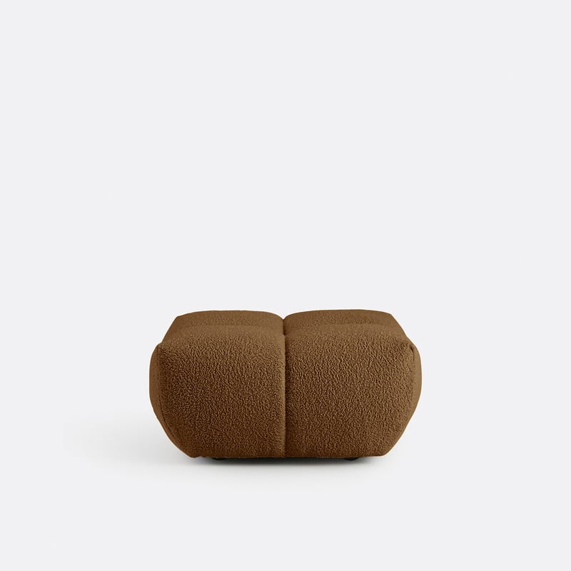Hocker Nuria, Dickes Bouclé, L83 Cm