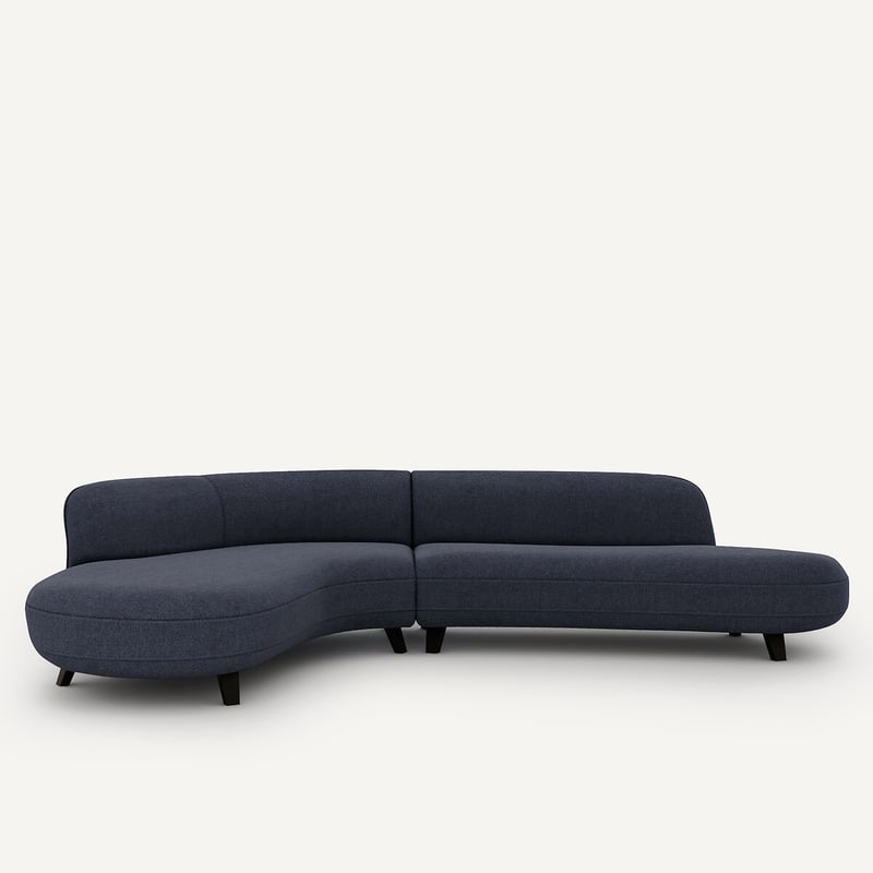 Am.pm X Emmanuel Gallina Ecksofa Rosebury, Bouclé Meliert
