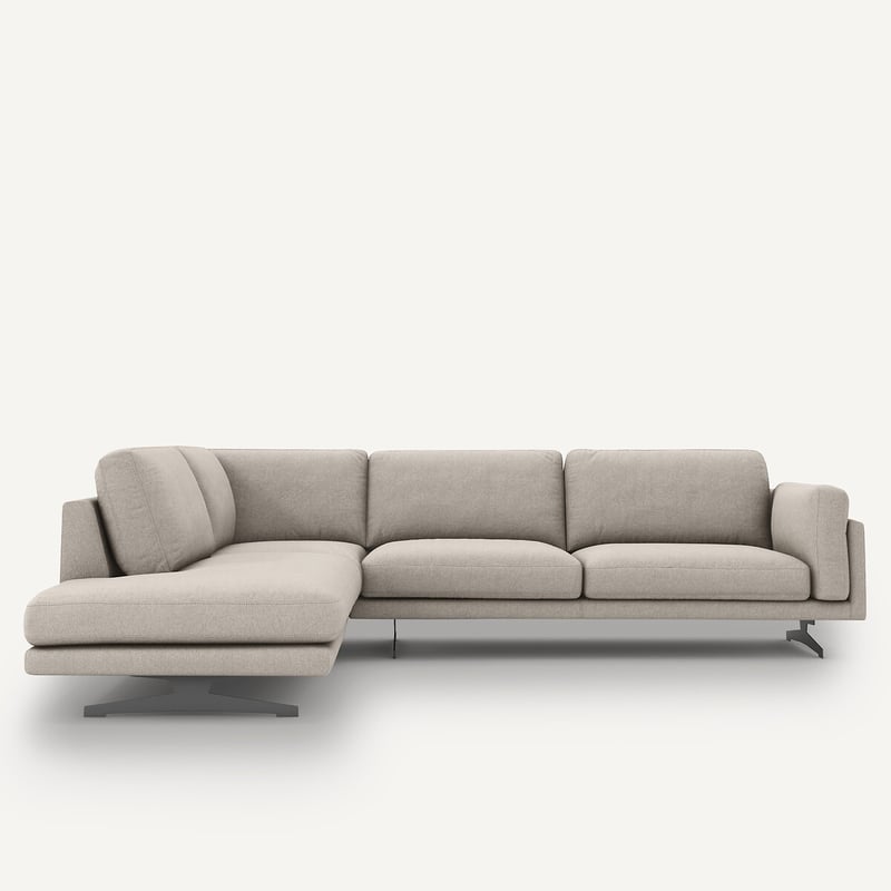 Am.pm Ecksofa César, Strukturgewebe Viskose/leinen