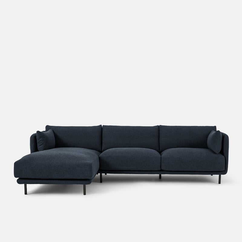 Ecksofa Victor, Links, Aus Feinem Bouclé