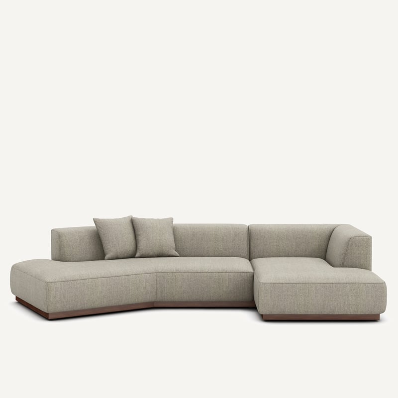 Am.pm Offenes, Gerades Ecksofa In Tweed, Jacopo