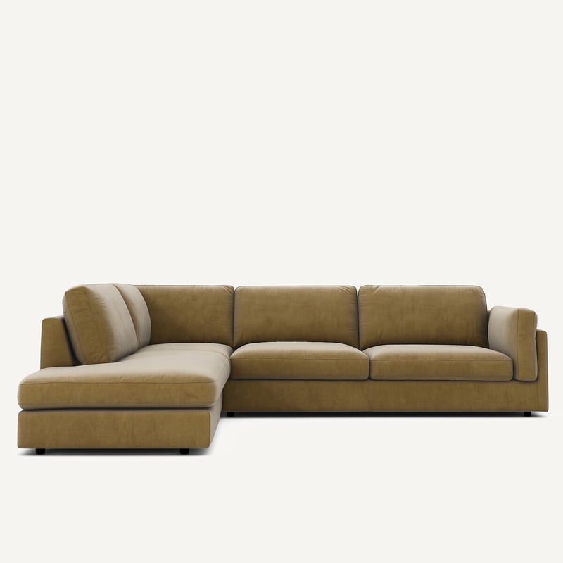 Am.pm Ecksofa Mit Meridian, Umwandelbar, Aus Samt, César