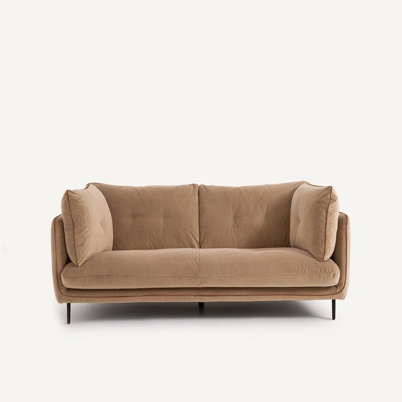 Am.pm 2-sitzer-sofa In Stonewashed Velours, Botero
