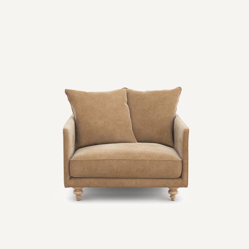 Am.pm Sessel Lazare, Samt Stonewashed