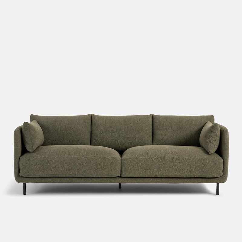 Gerades Sofa Victor, 3- Oder 4-sitzig, Aus Feinem Bouclé