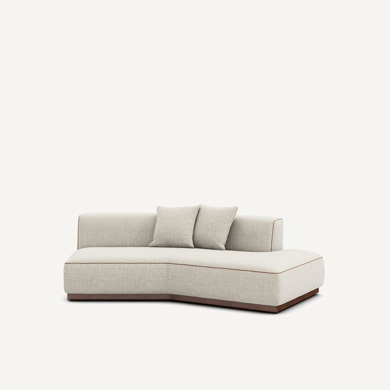 Am.pm Halbes Gerades Sofa Aus Jaspé-stoff, Jacopo