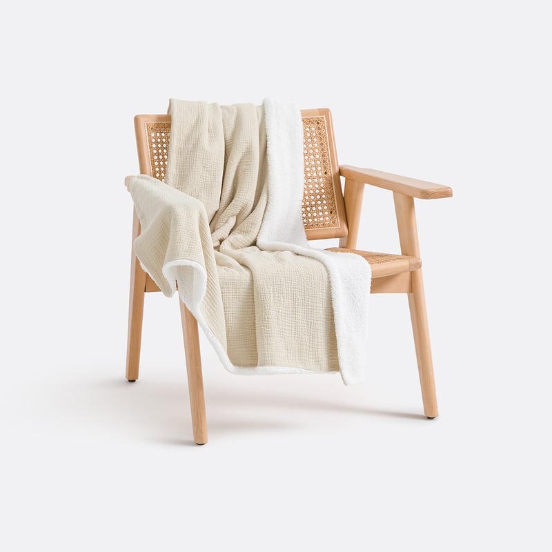 La Redoute Interieurs Decke Kumla Aus Baumwollmusselin & Teddyfleece