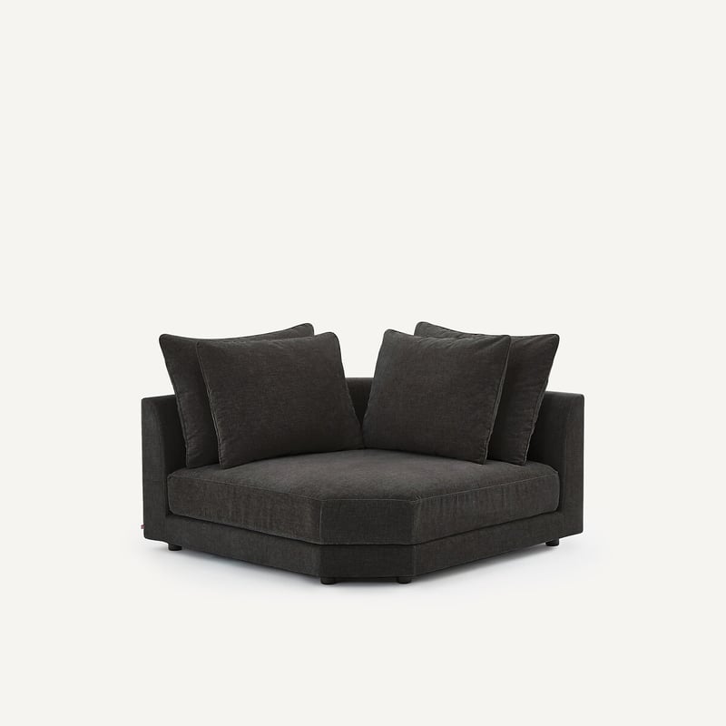 Am.pm Modulares Ecksofa Aus Chenille-velours, Tiberio