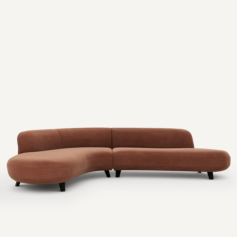 Am.pm X Emmanuel Gallina Ecksofa Aus Samt, Rosebury, Design Emmanuel Gallina