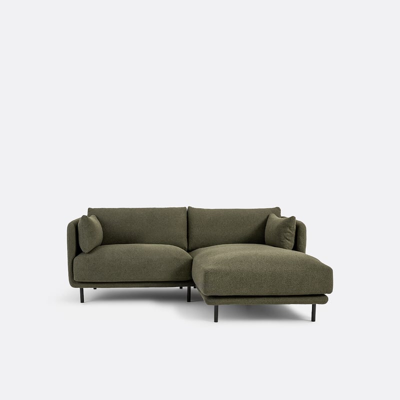 3-sitzer-ecksofa Victor, Rechts, Aus Feinem Bouclé
