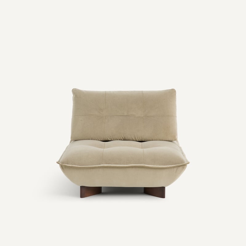 Am.pm Modularer Sessel Aus Stonewashed Velours, Kaori
