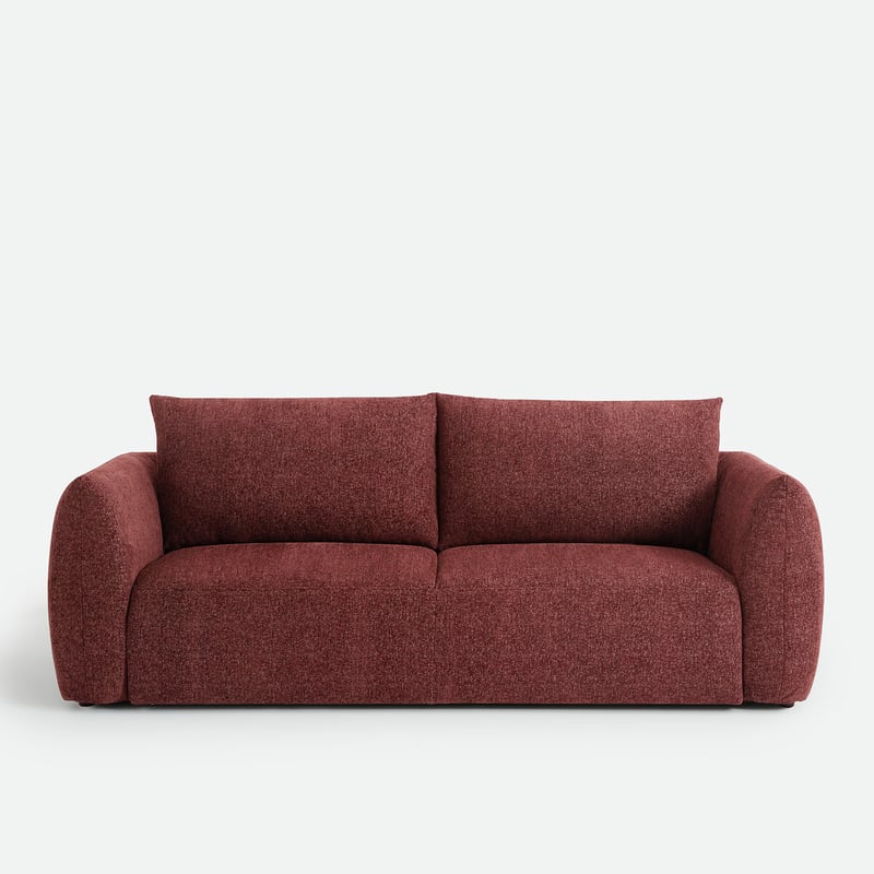 Gerades Sofa, 3- Oder 4-sitzer, Aus Melierter Chenille, Edith