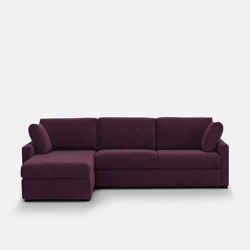 4-sitzer-ecksofa Timor Mit Schlaffunktion, Velours, Schaumstoff