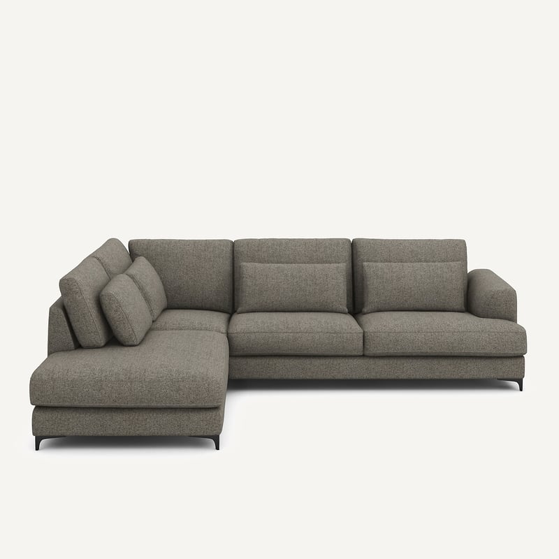 Am.pm Linksseitiges Ecksofa, Umwandelbar, In Tweed-stoff, Marsile