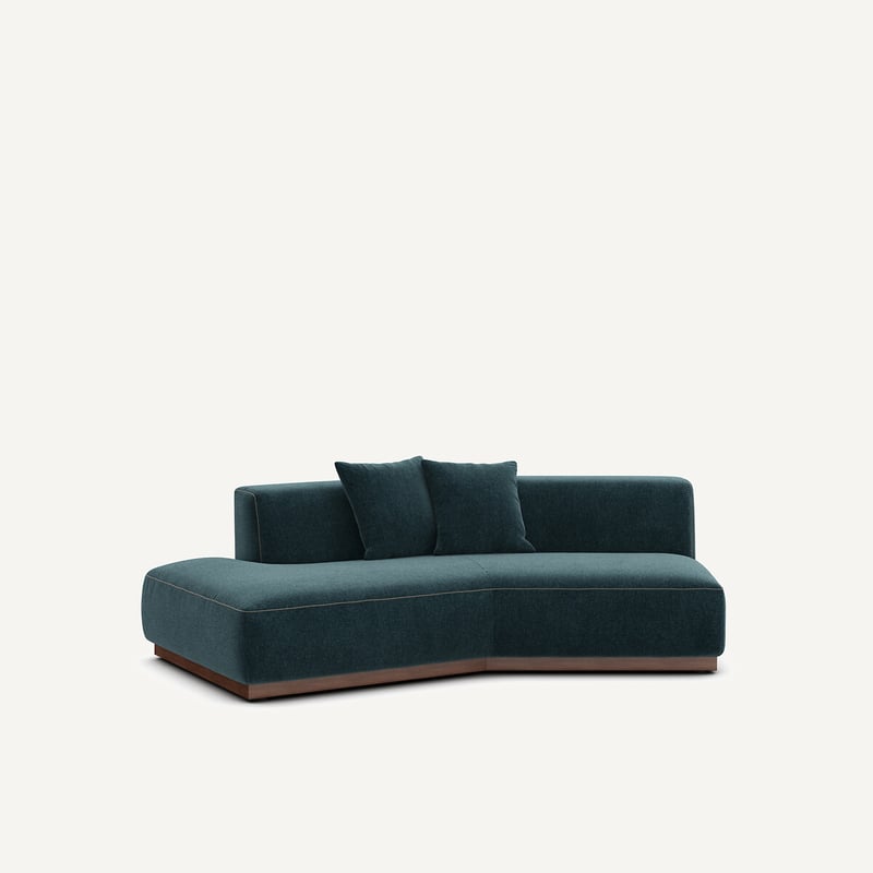Am.pm Halbes Sofa Links In Chenille-samt, Jacopo