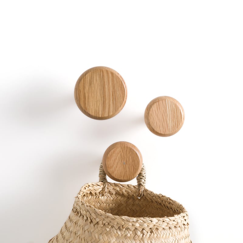 La Redoute Interieurs 3er-set Wandhaken Kanca, Eiche