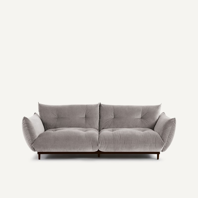 Am.pm 3-sitzer-sofa, Velours Stone, Vitoria