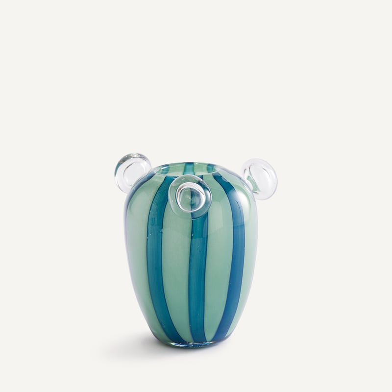 Am.pm Vase Celis Aus Mundgeblasenem Glas Mit 3 Blasen, H20,5 Cm