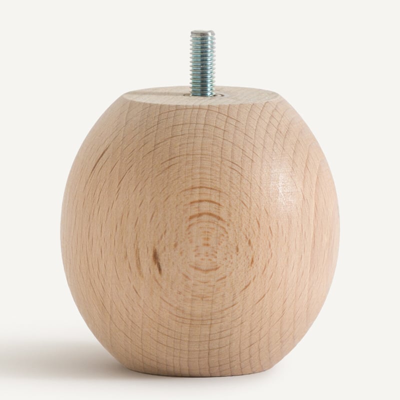 4er-pack Bettfüsse In Kugelform, Höhe 8 Cm