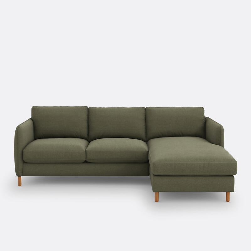 Ecksofa Loméo, Rechtwinklig, 4-sitzer, Aus Polyester