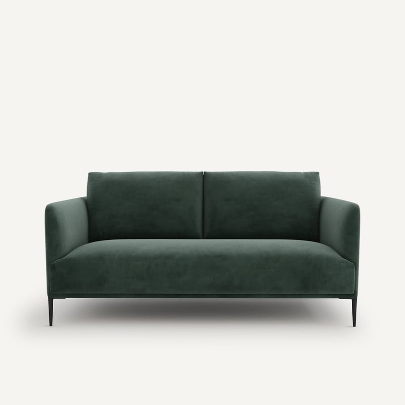 Emmanuel Gallina X Am.pm Kompaktes 3-sitzer-sofa, Velours, Oscar, Design Emmanuel Gallina