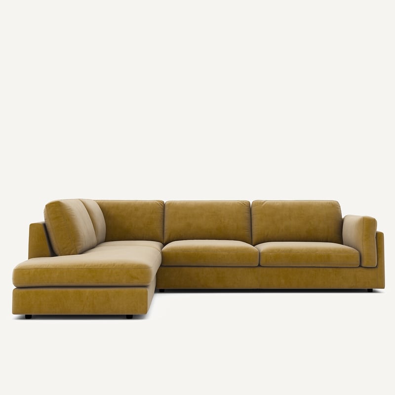 Am.pm Ecksofa Mit Meridian, Umwandelbar, Aus Samt, César