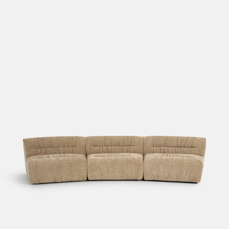 3-sitzer Anreihsofa, Aus Geflammter Chenille, Sweety