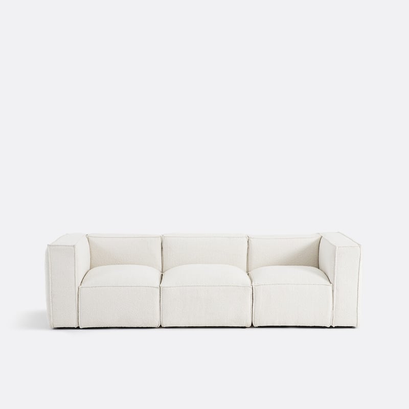 Modularer 3-sitzer Seven, Aus Bouclé
