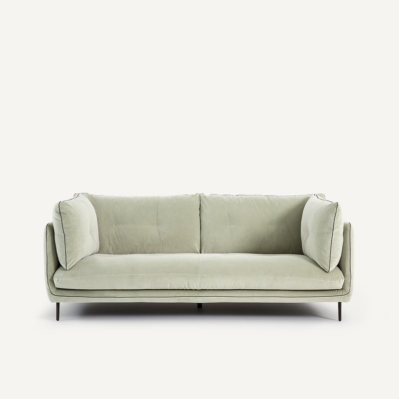 Am.pm Kompaktes Sofa Aus Stonewashed Velours, Botero